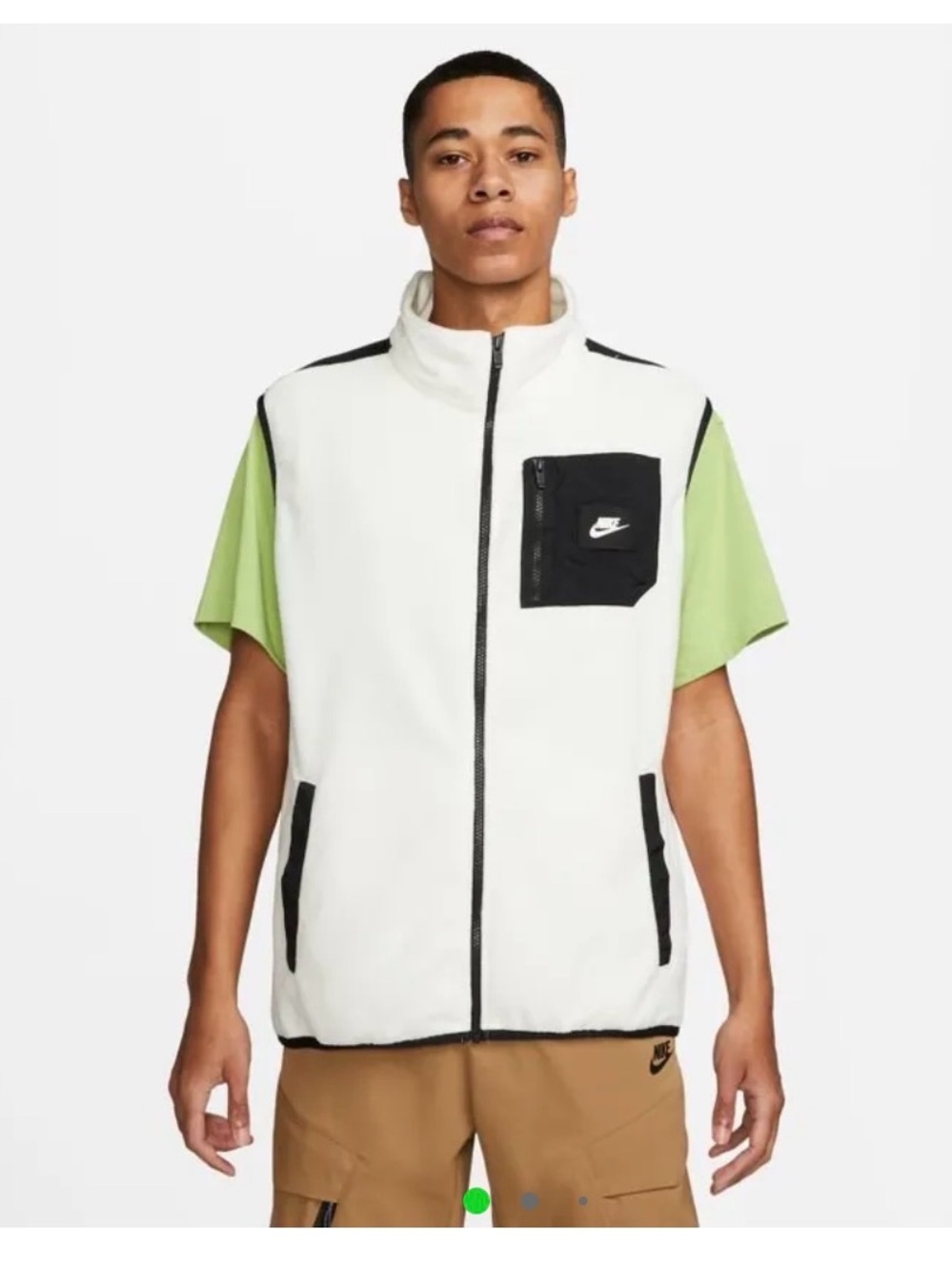 NIKE VEST FLEECE NSW THERMA-FIT - SAIL/BLACK